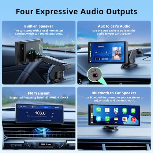 9.26-inch Wireless CarPlay Screen with GPS Navigation, Bluetooth, Touch Screen S875