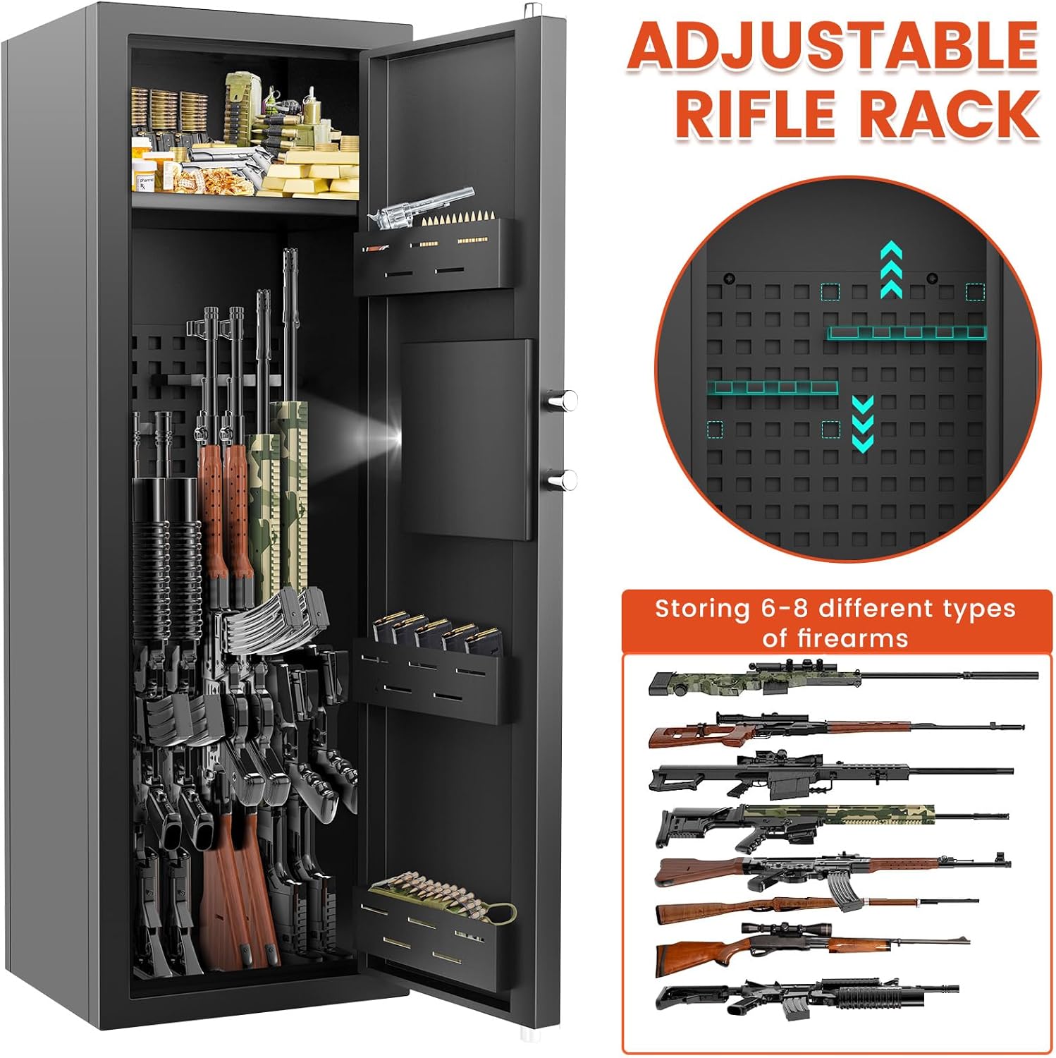 Fireproof Gun Safe with Combination & Spare Keys F11563