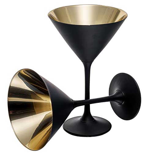 8 Ounce Copper Tone Martini Glasses, Set of 2 P914363