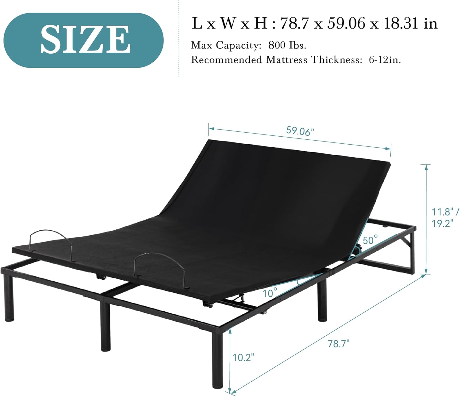 Queen Electric Adjustable Bed Base Frame R2537