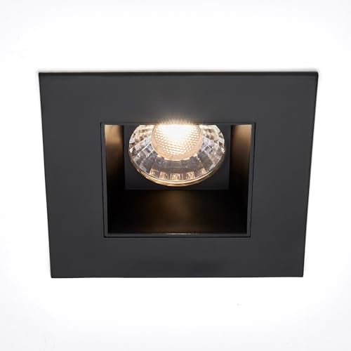 4 in. Ultra-Thin Recessed LED Downlight Canless IC Rated 1200 Lumens 5 Color Temperature Selectable Dimmable Square White Trim 90 CRI R168