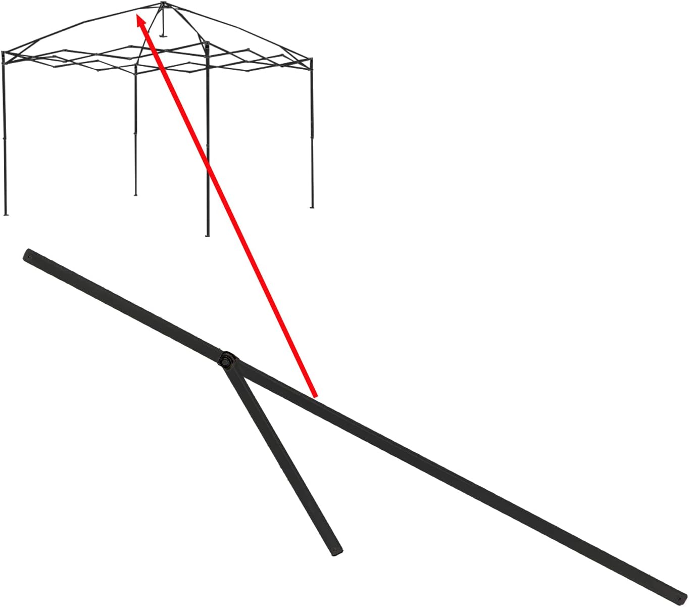 Black Metal Replacement Parts for Canopy Gazebo G1592