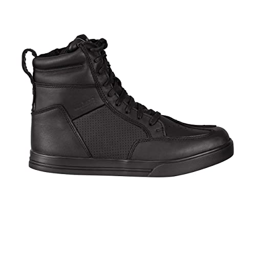 Leather Motorcycle Shoes with Side Zipper F674716