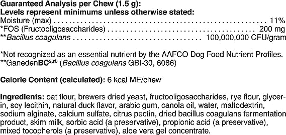 60 Chews Duck Flavor Probiotic for Dogs M255555