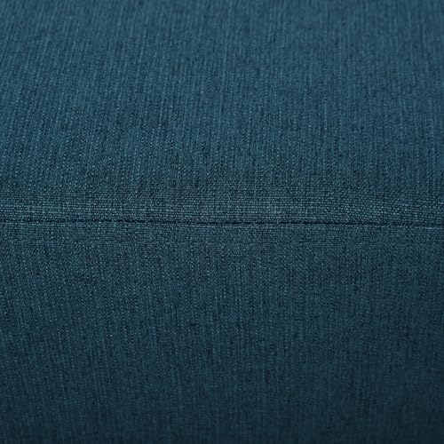Green Linen Fabric Cube Ottoman with Plastic Legs G9507