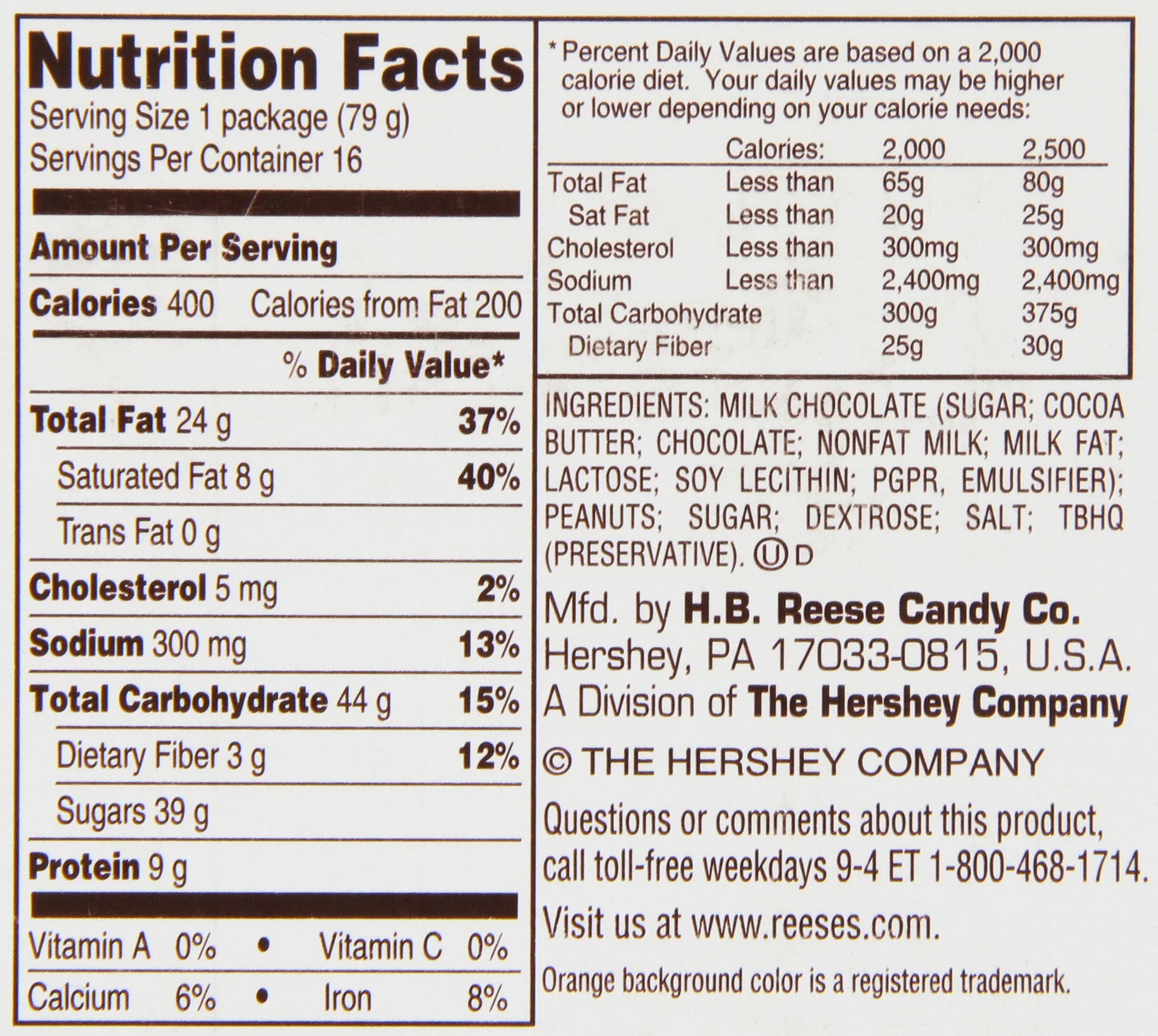 King Size Peanut Butter Big Cup, 2.8 oz, Pack of 16 F17827