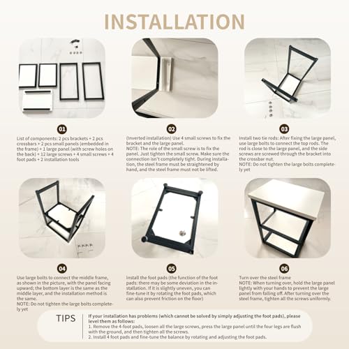 Black Metal Fish Tank Stand 40-50 Gallon T473118