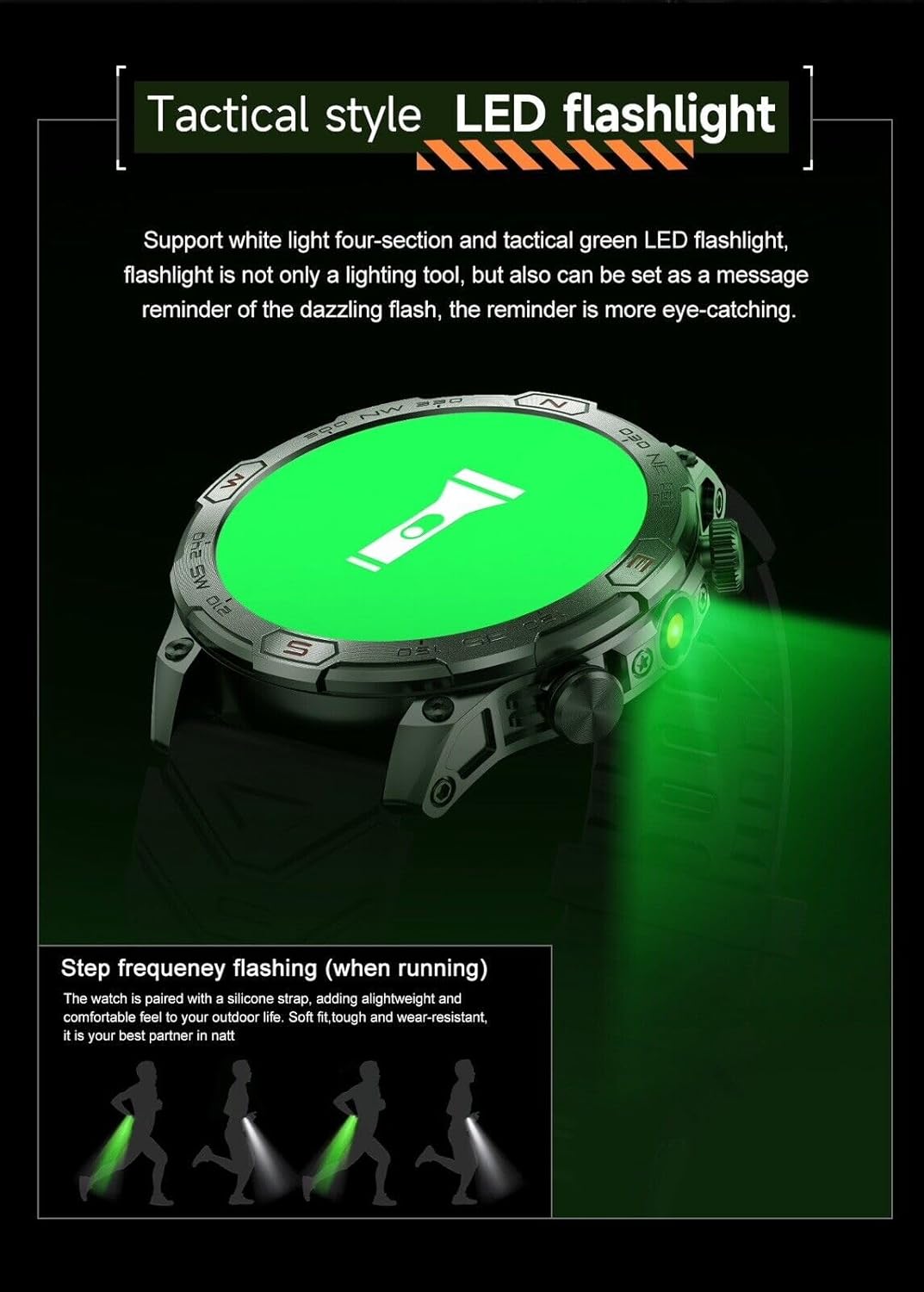 1.43" AMOLED Display Smart Watch with Compass T76576
