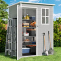 Grey Resin Storage Shed with Floor M971