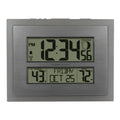 Silver Atomic Wall Clock with Moon Phase Z660
