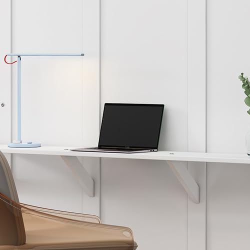 White Full Size Wood Murphy Bed with Desk D853