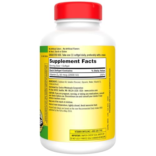 Extra Strength Vitamin D-3 2000 IU 600 Soft Gels B30480