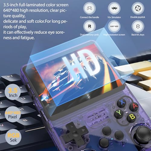 White 3.5-Inch IPS Screen Retro Handheld Gaming Console M259527