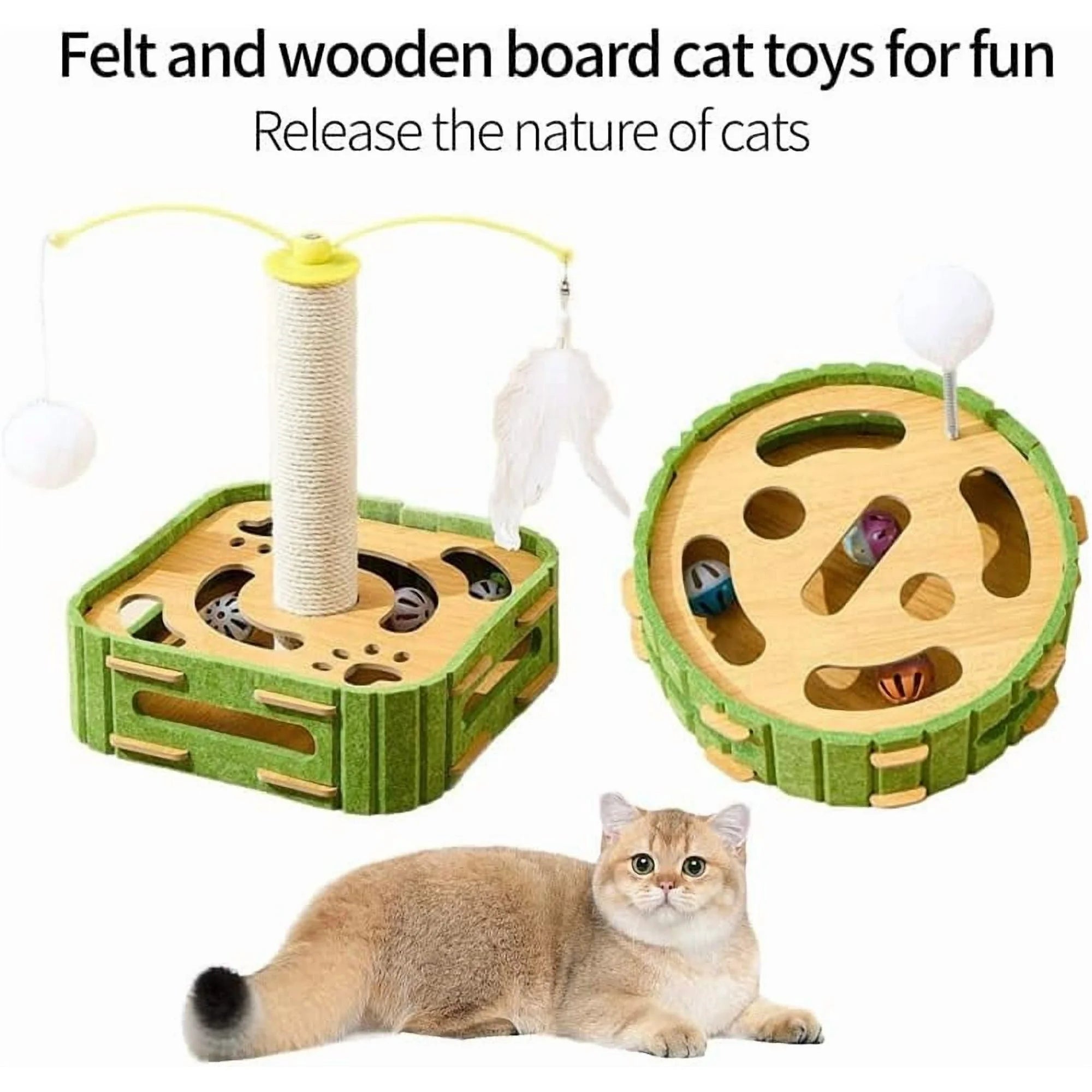 Cat Nail File Scratcher Box Puzzle Toy O5306