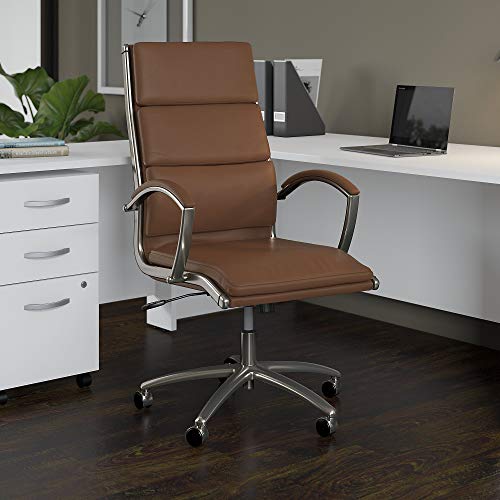 High Back Leather Executive Office Chair in Saddle Tan S532478