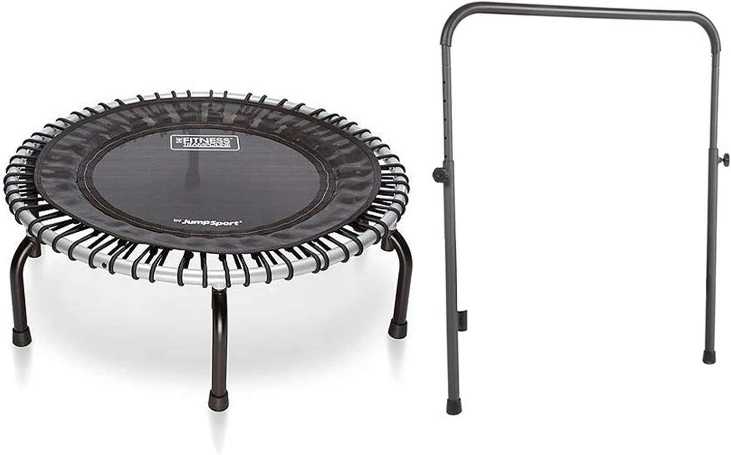 Black 39-Inch Fitness Trampoline with Handle Bar A114