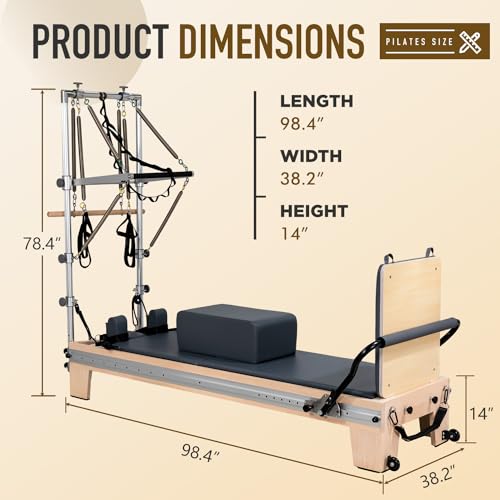 Pilates Reformer Machine with Reformer Box and Jump Board E94868