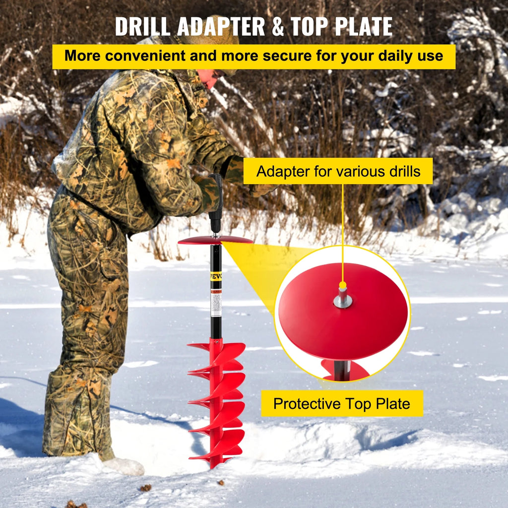 6'' Nylon Ice Auger with 11.8" Extension Rod F506