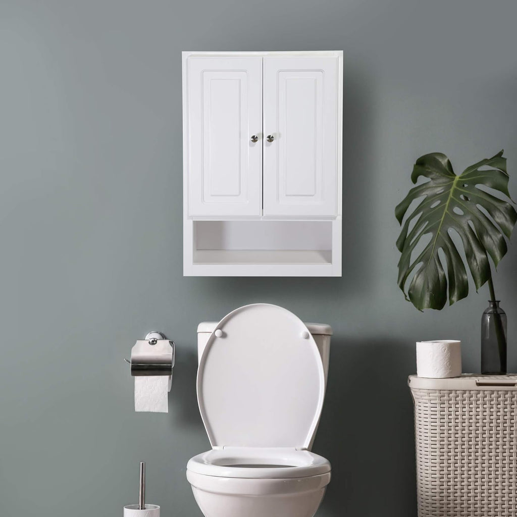 White 2-Door Bathroom Wall Cabinet B8840