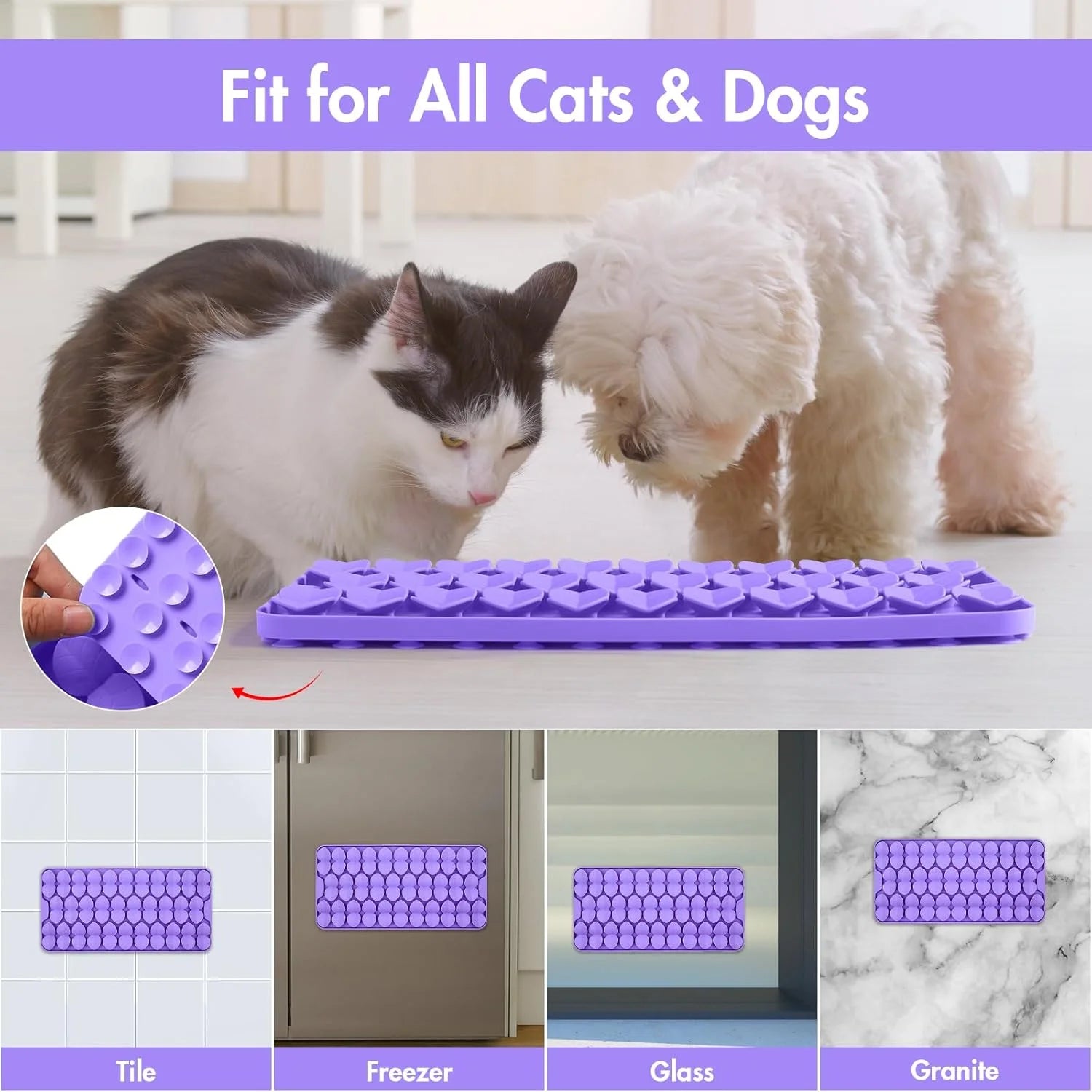 XL Purple Silicone Snuffle Mat for Dogs T8641