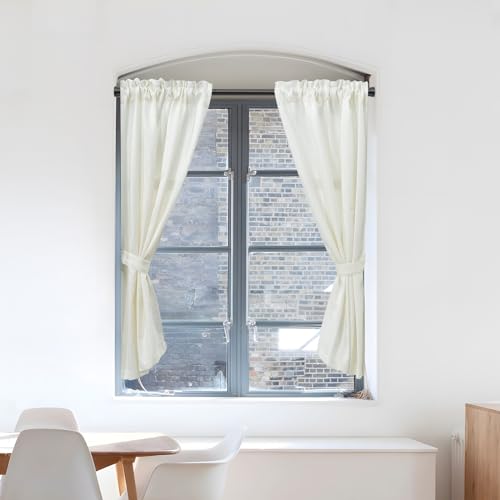 2pcs Silver Adjustable Tension Curtain Rod D34915