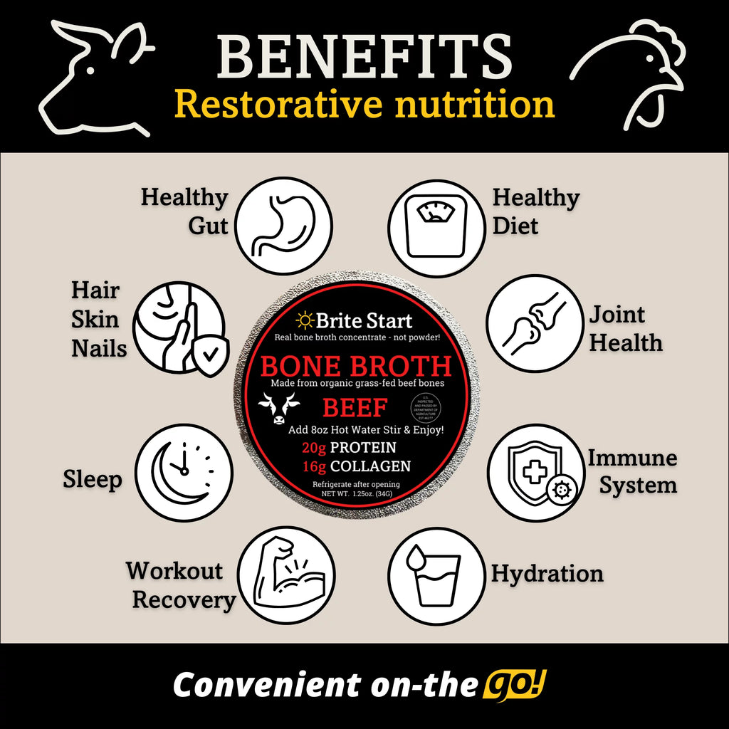 Bone Broth Single Serve Concentrate Beef 4 Count N266