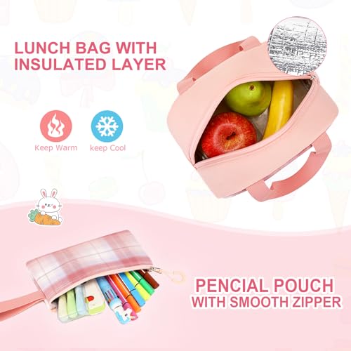 Purple School Backpack with Lunch Box P2132