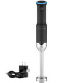 Cordless Portable Immersion Blender 5-in-1 Blender Set with Potato Masher, Whisk, Chopper, Beaker, and Storage Case, Stainless Steel E2528