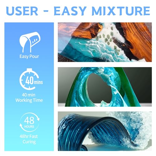 Epoxy Resin Kit, 1 Gallon/128OZ Crystal Clear Self Leveling M149