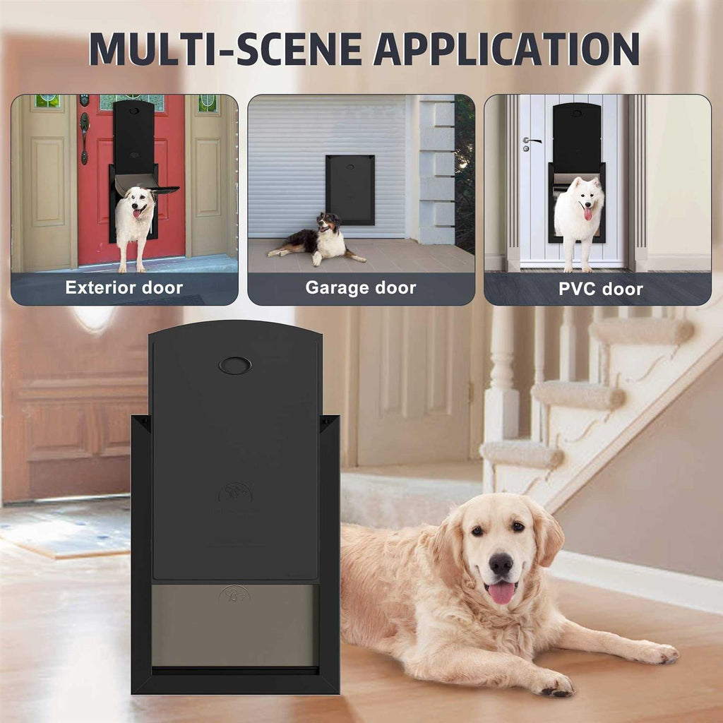 Weatherproof Dog Door with Sliding Lock Panel, Double Flap X94182