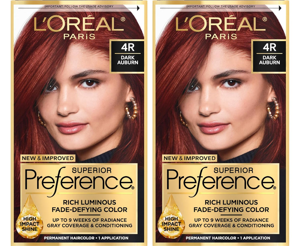 Dark Auburn 4R Permanent Hair Color, 1 Hair Dye Kit (Pack of 2) Z2145