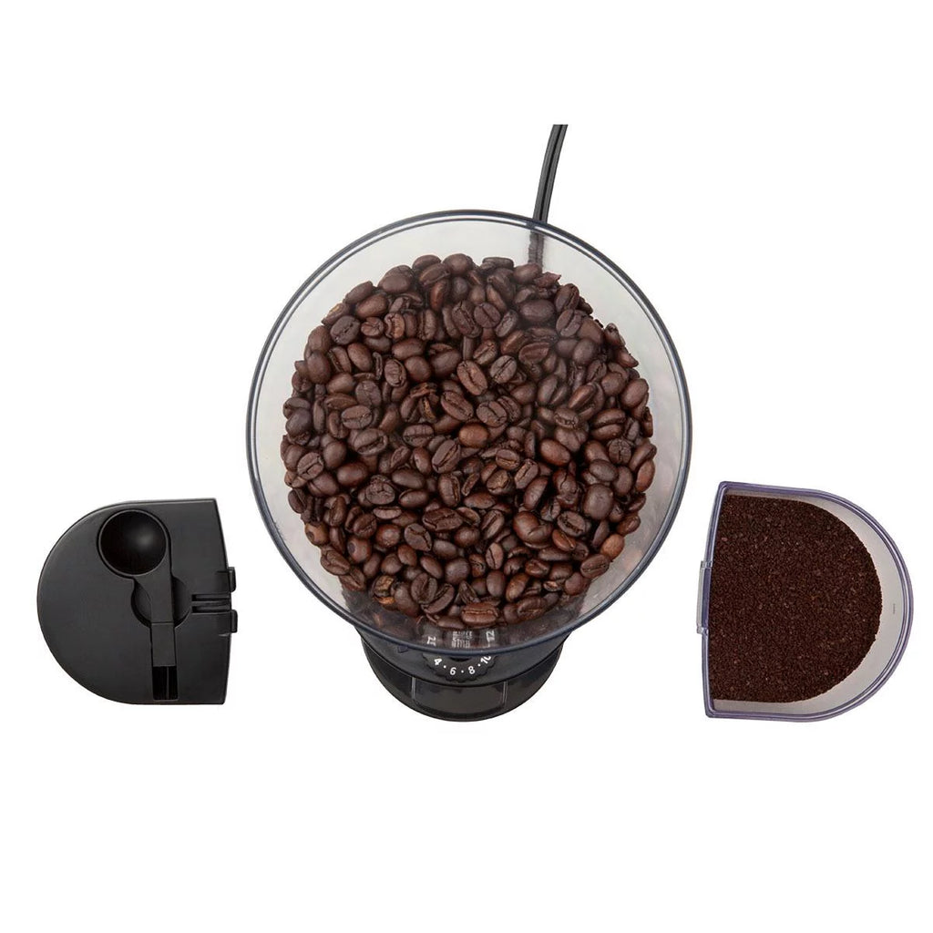 Silver Burr Mill Grinder with 18 Custom Grinds E130
