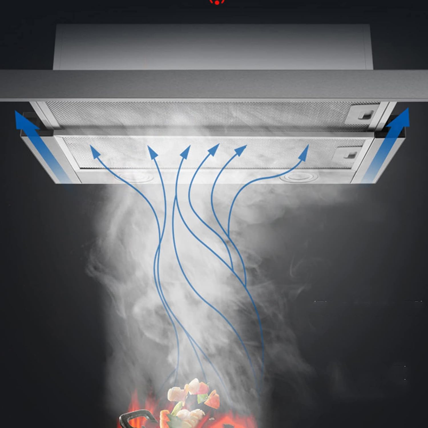 Stainless Steel 600mm Built-in Extractor Hood with LED Light F12733