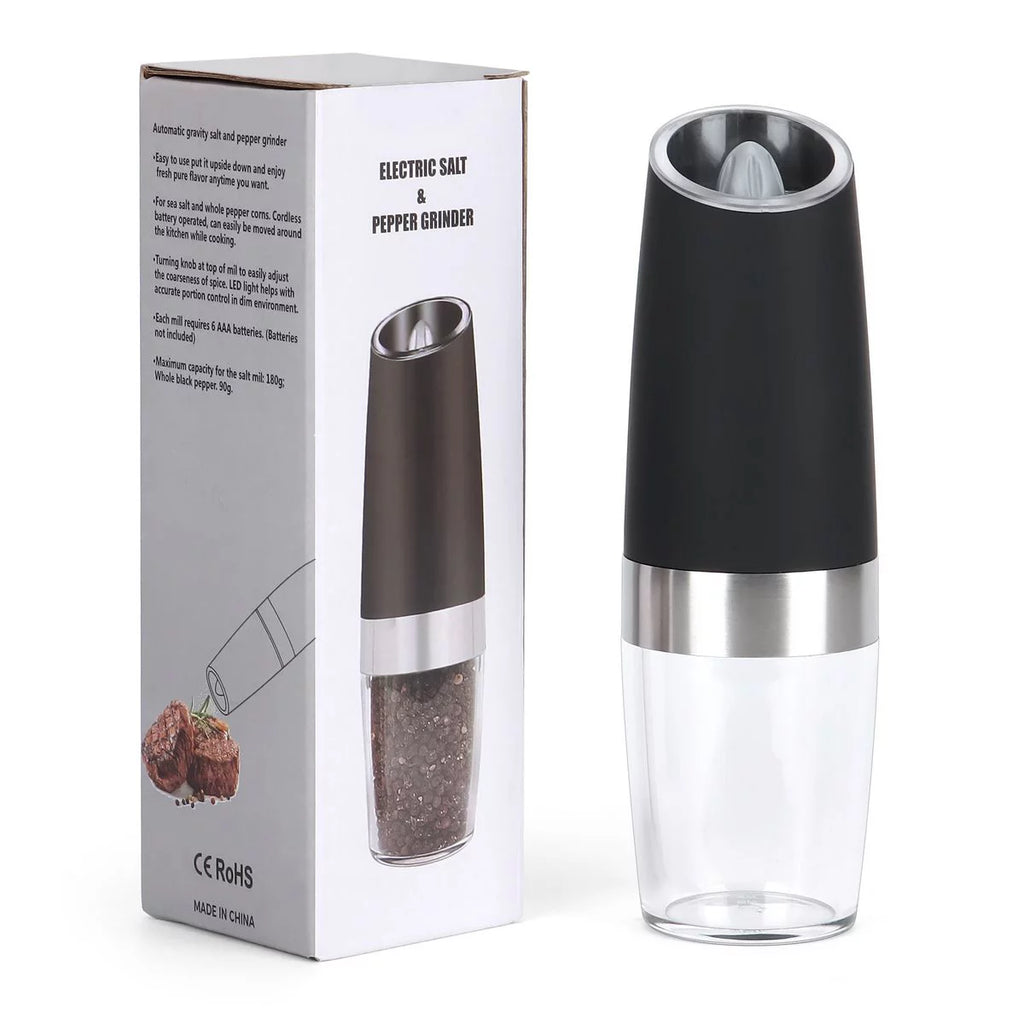 2 Pack Electric Salt and Pepper Grinder Set with Adjustable Coarseness D33947