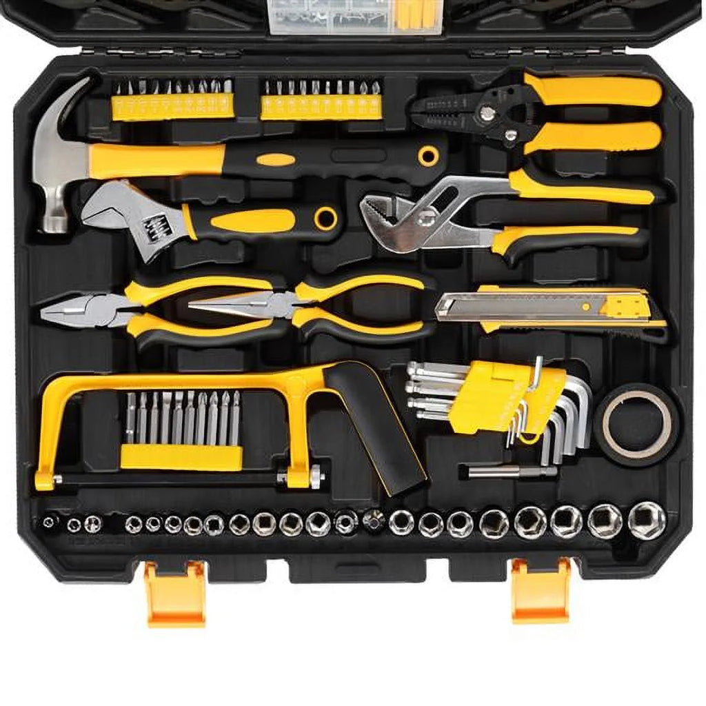 198 Pcs Hand Tool Set with Case Black Yellow D994