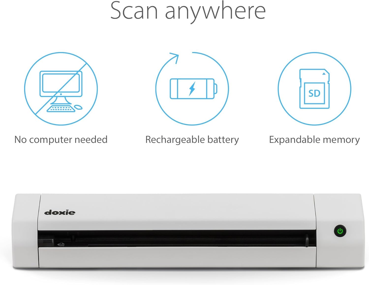 Portable Document Scanner with Rechargeable Battery V323458