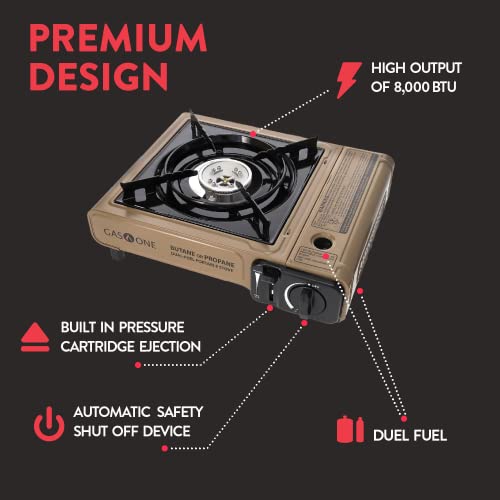 Dual Fuel Portable Camping Stove with Carrying Case P857197
