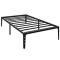 Twin Metal Low Profile Bed Frame with Steel Slats Support S726