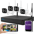 4Pcs Wireless Security Camera System with 1TB Hard Drive Two-Way Audio Night Vision B626249