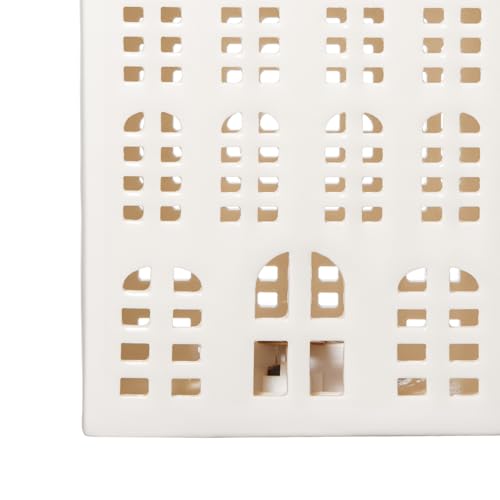 White Ceramic Christmas Village House with Lights G779