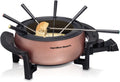 3 Quart Copper Electric Fondue Pot Set with Temperature Control I1487