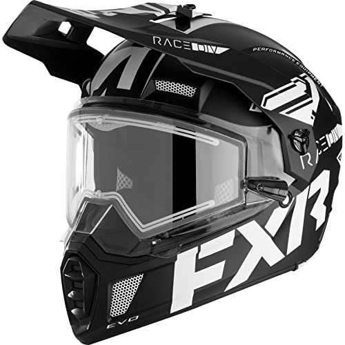 White Snowmobile Helmet with Electric Shield X801