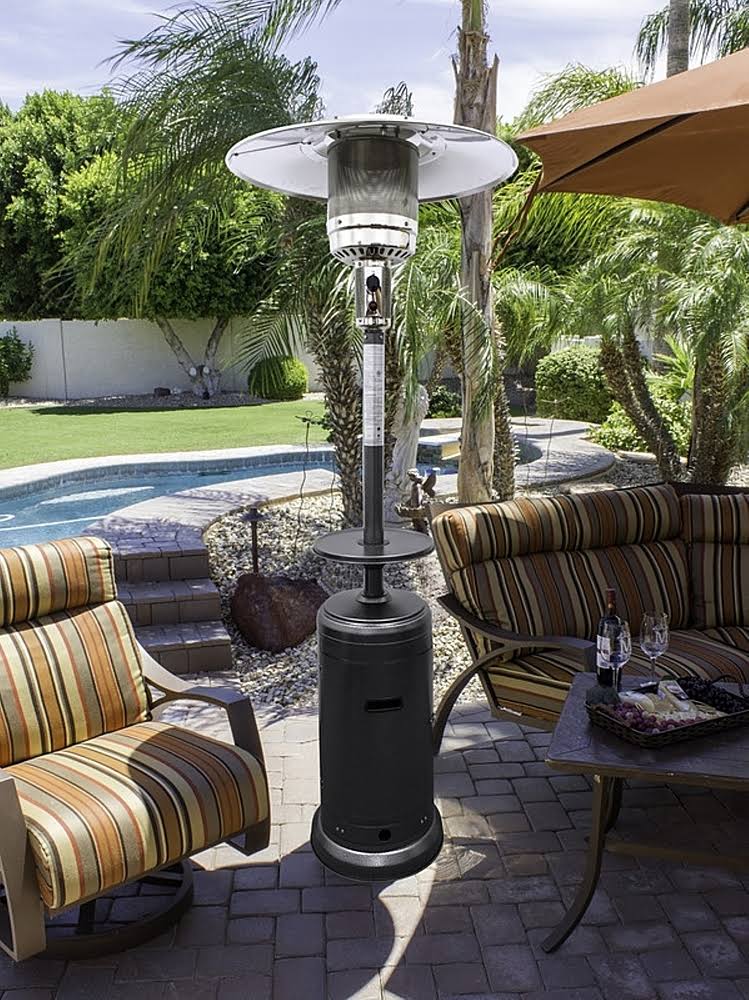 Hammered Silver Steel Liquid Propane Patio Heater X526367