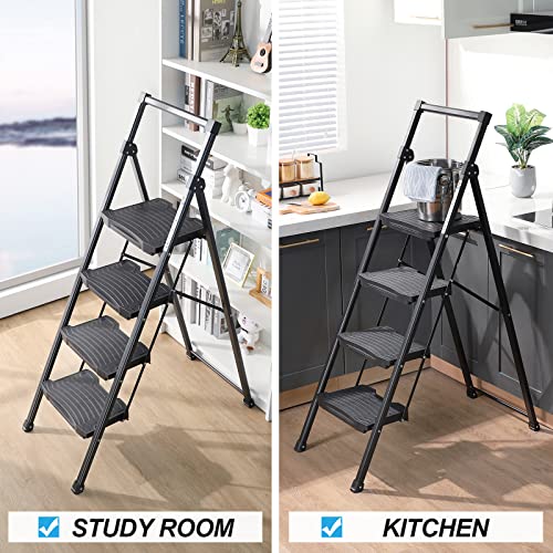 5 Step Steel Ladder with Handrail and Tool Platform S56780