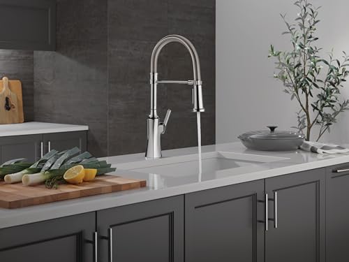 Brushed Nickel Kitchen Faucet with Pull Down Sprayer E448708
