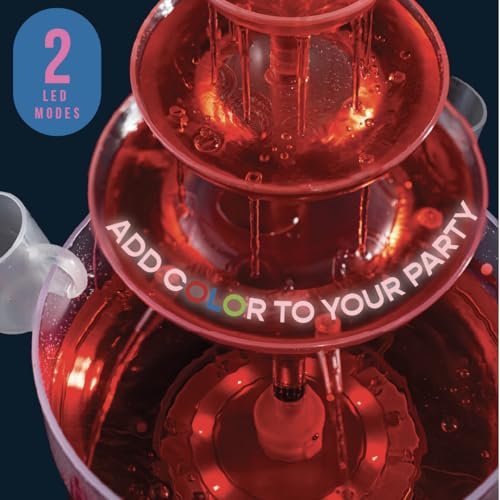 1.5 Gal 3 Tier LED Drink Fountain with 4 Reusable Cups Y8113