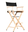 Natural Finish Black Nylon Canvas Director's Chairs K262582