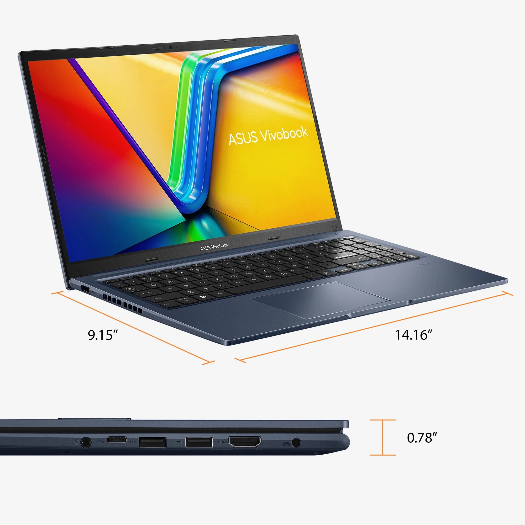 15.6" Touch Intel Core i7-1255U 16GB RAM 512GB SSD Quiet Blue Windows 11 Home Laptop S36393