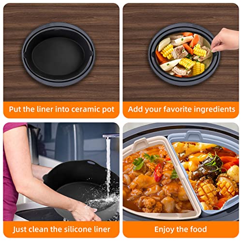 Reusable Silicone Slow Cooker Liners for 7-8 QT K7712