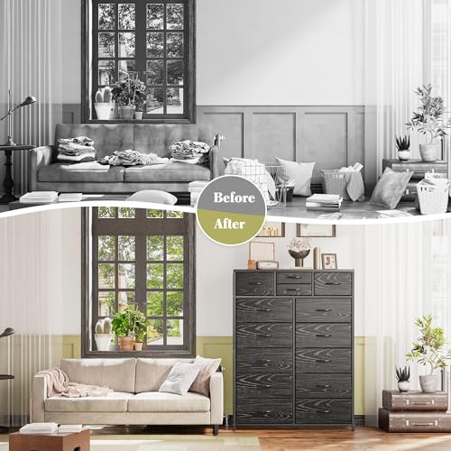 Pink 14 Drawer Fabric Dresser with Metal Frame J4267